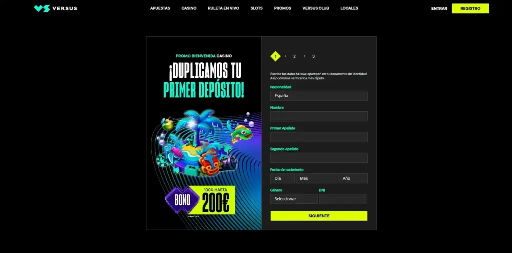 Versus Casino España revisar